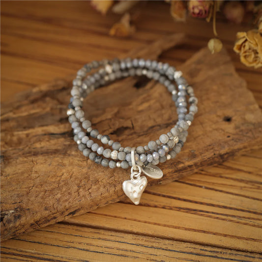 Armband mit echem Picasso Jaspis (B3407GrS)