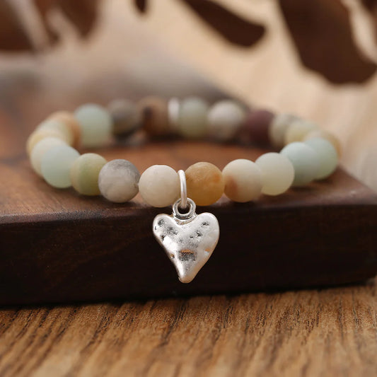 Armband mit echtem Amazonite (B2AmS)