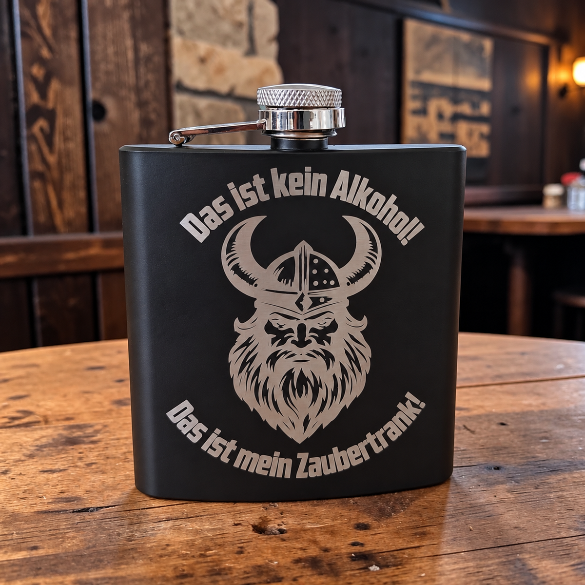 Edelstahl Flachmann "Zaubertrank"