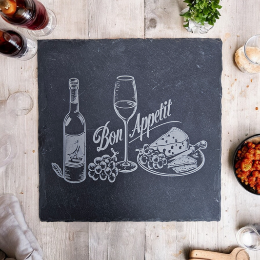 Schieferplatte "Bon Appetit"
