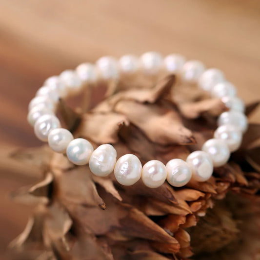 Armband mit echten Süsswasserperlen 8-9 mm (PB2)