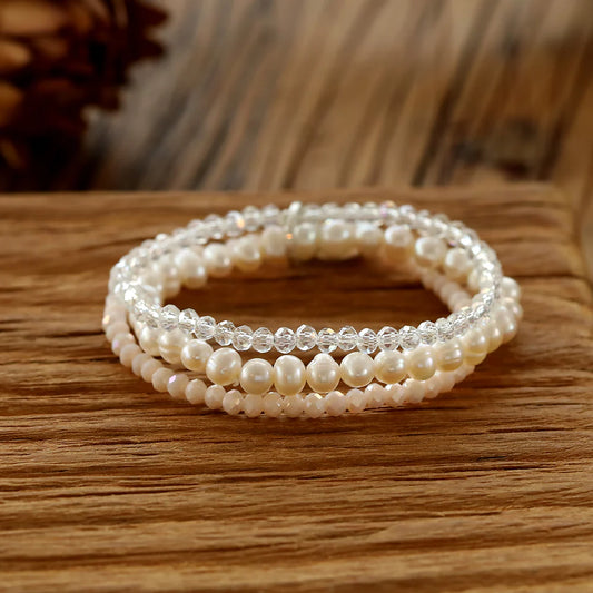 Armband mit echten Süsswasserperlen (PB2507)